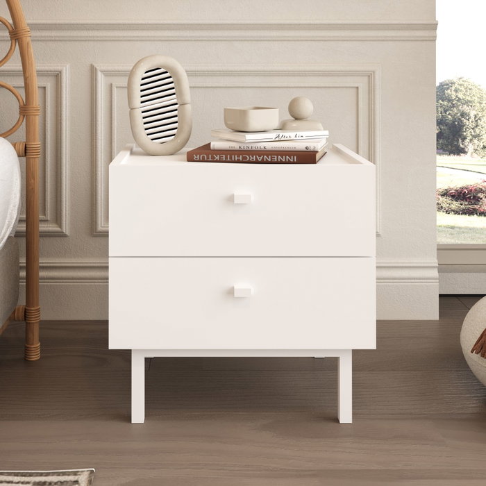 Hanah Home Luke - LK1-W Mesita de noche Blanca